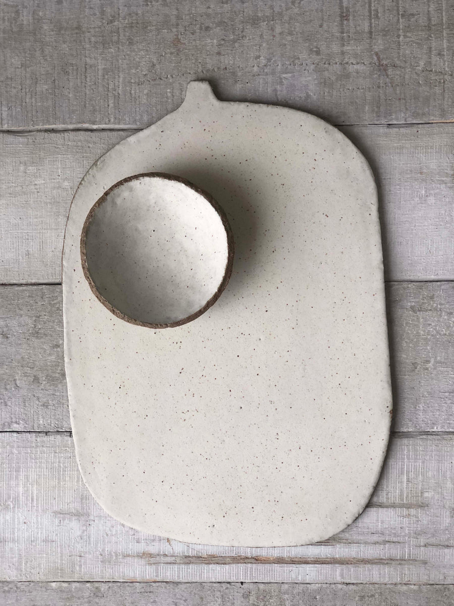 Cheese/Bread Platter Pinched Pottery