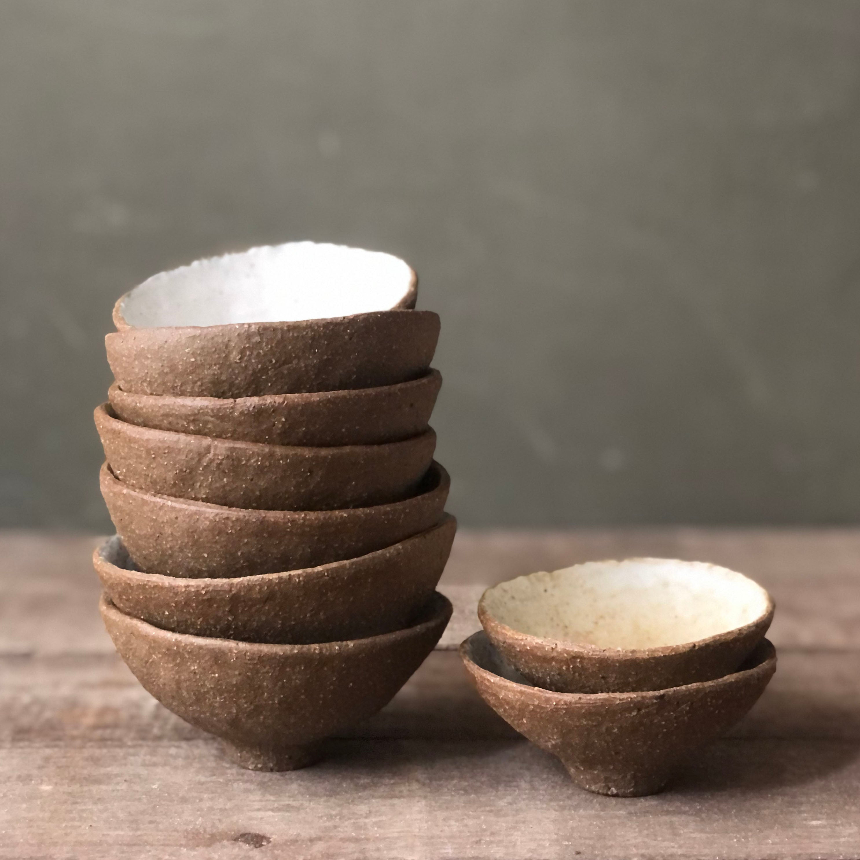 4" Bowl - Cream/White