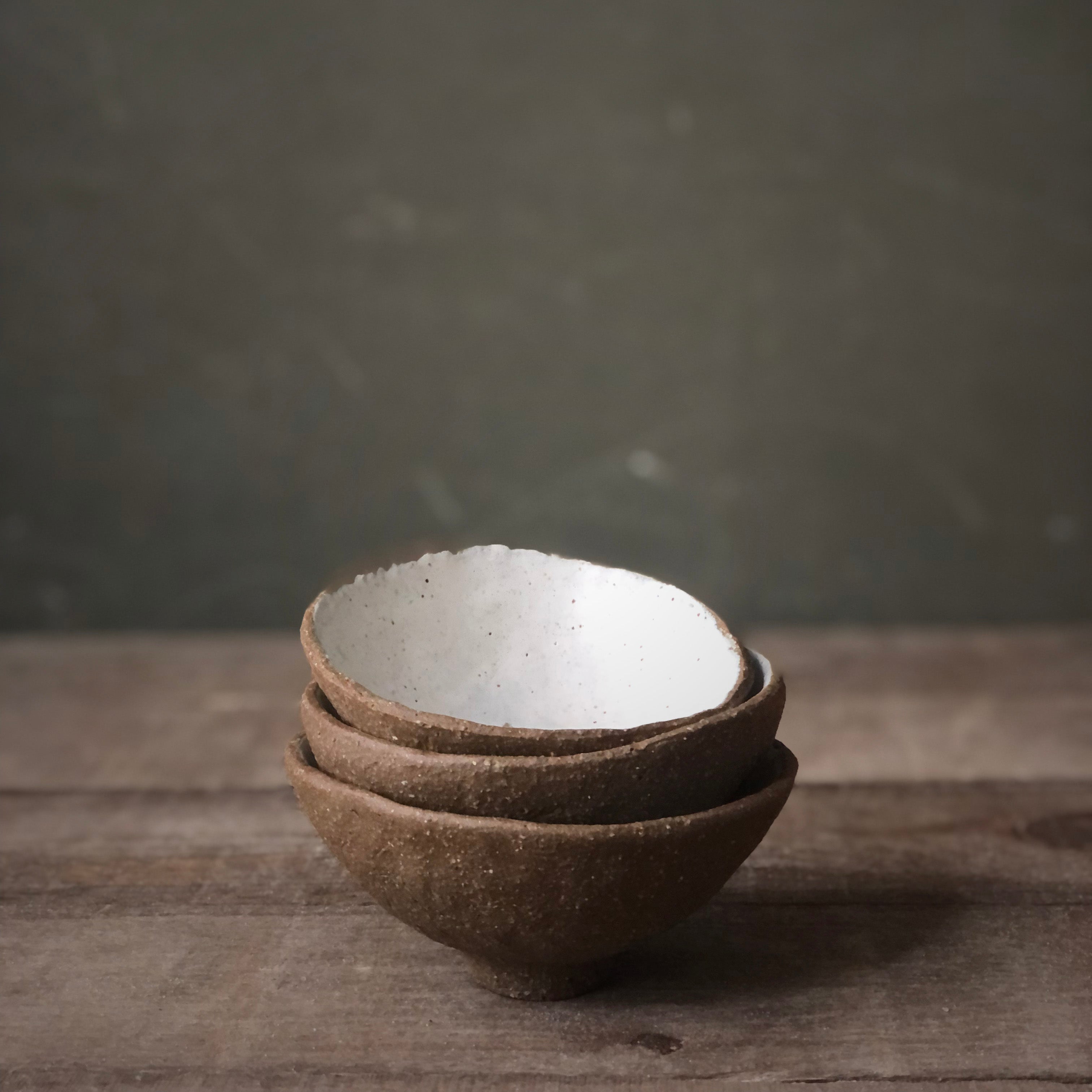 4" Bowl - Cream/White