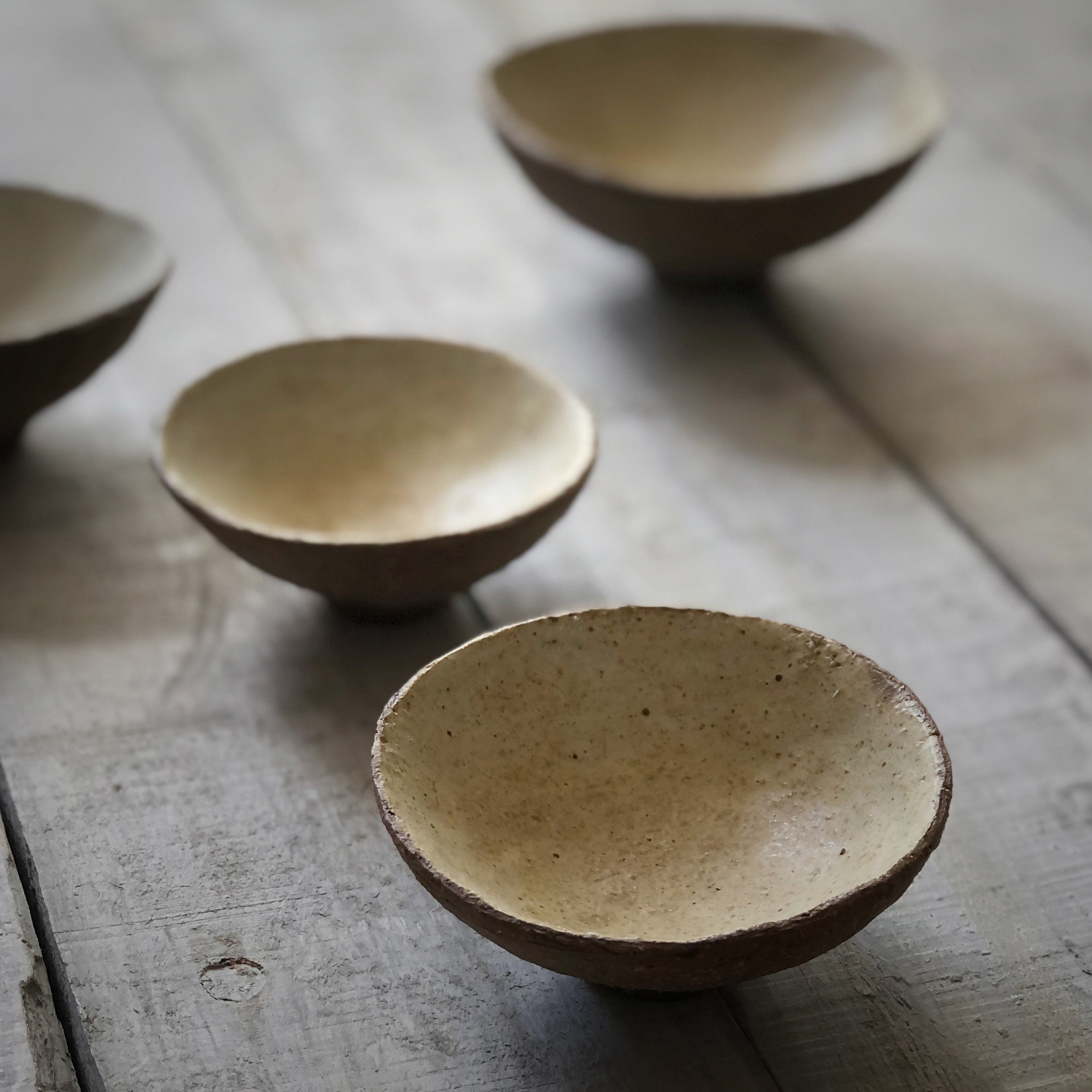 4" Bowl - Cream/White